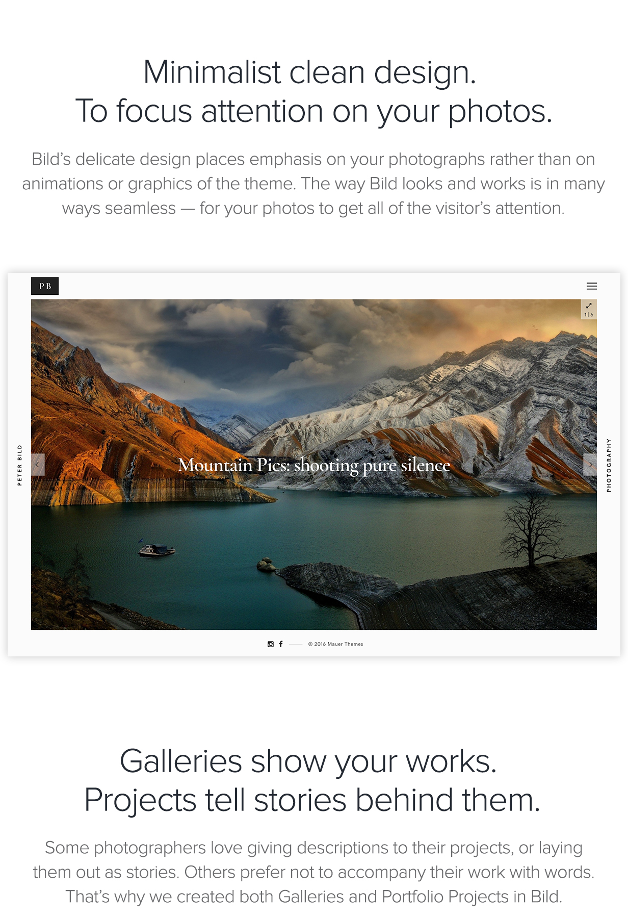 Bild — A Focused WordPress Photography Theme - 1